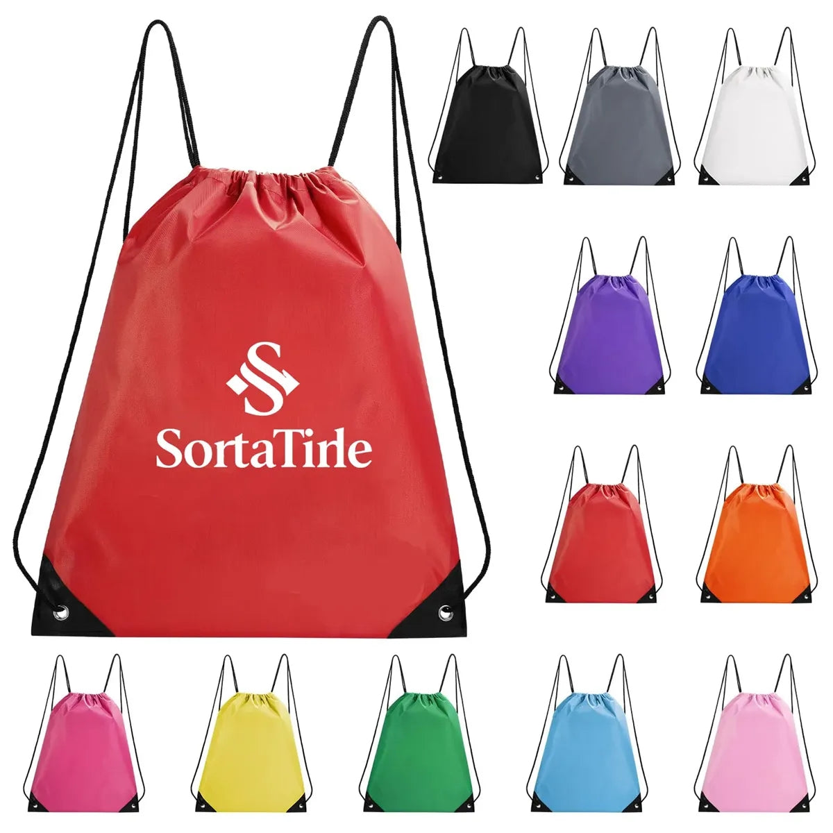 Polyester Drawstring Cinch Backpack 210D